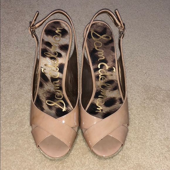 sam edelman nude wedges